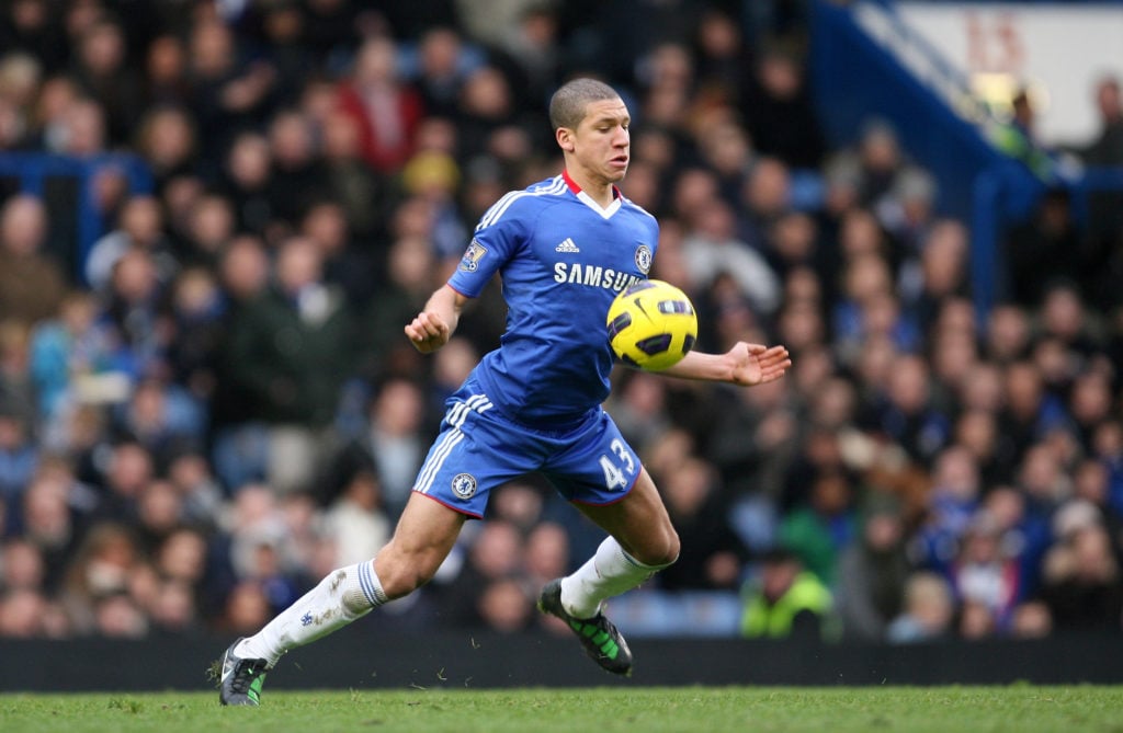 Chelsea defender Jeffery Bruma controlling the ball
