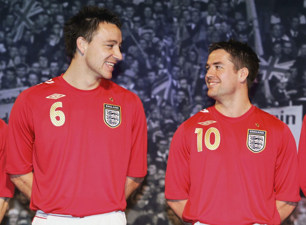 John Terry and Michael Owen at England kit launch