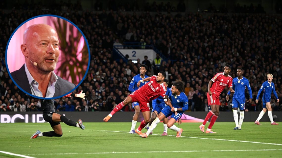 Chelsea players can't stop Cody Gakpo's goal, inset Alan Shearer at Spotify event