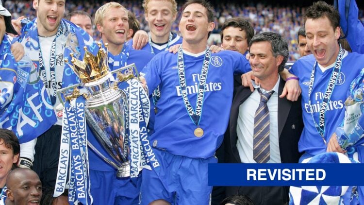 Chelsea players celebrating title win