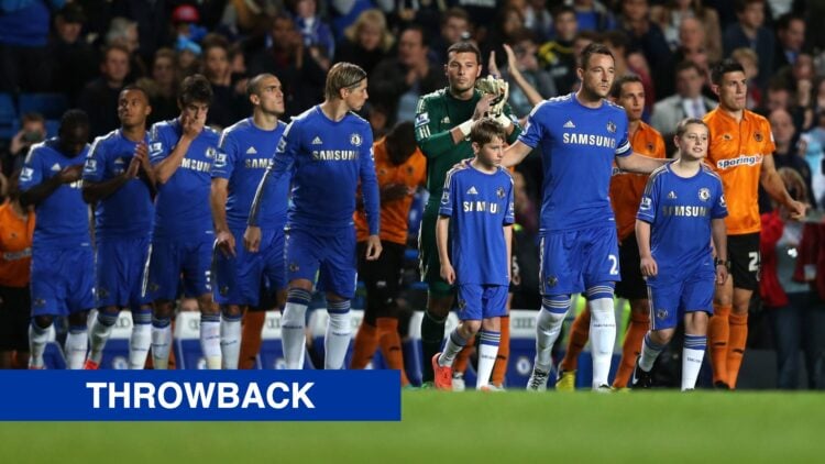 Chelsea and Wolverhampton Wanderers players ahead of a League Cup tie.