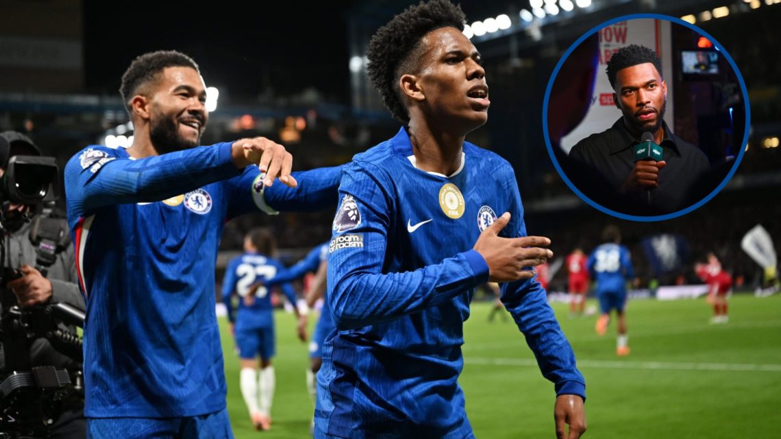 Estevao Willian celebrating goal against Liverpool, inset Daniel Sturridge attends the Sky Sports Opening Night party