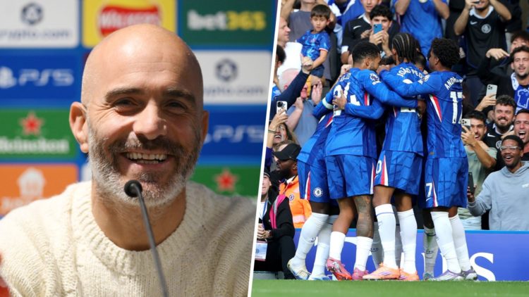 Enzo Maresca speaks to the media during Chelsea FC Training Session And Press Conference - UEFA Champions League 2025/26 League Phase MD2. Chelsea ...