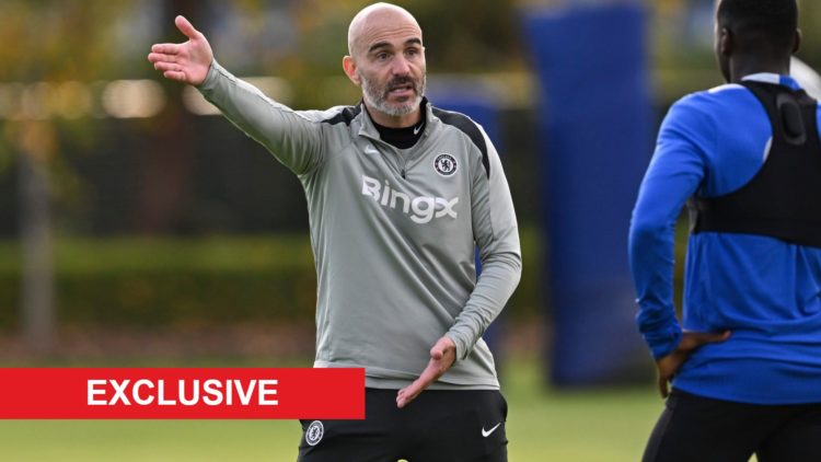 Enzo Maresca issues instructions during Chelsea FC Training Session And Press Conference - UEFA Champions League 2025/26 League Phase MD2