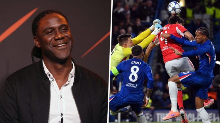 Mario Melchiot attends "PHENOMS" 2018 soccer documentary mini-series launch event. Inset, Joao Pedro attempts to reach a Chelsea cross against Benf...