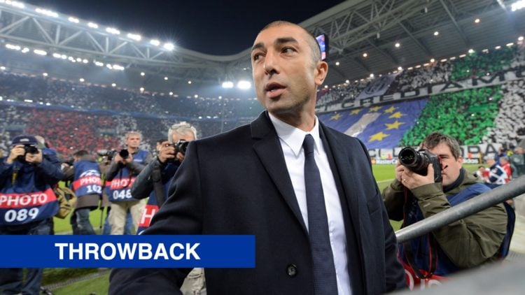 Chelsea head coach Roberto Di Matteo at the Champions League match against Juventus.