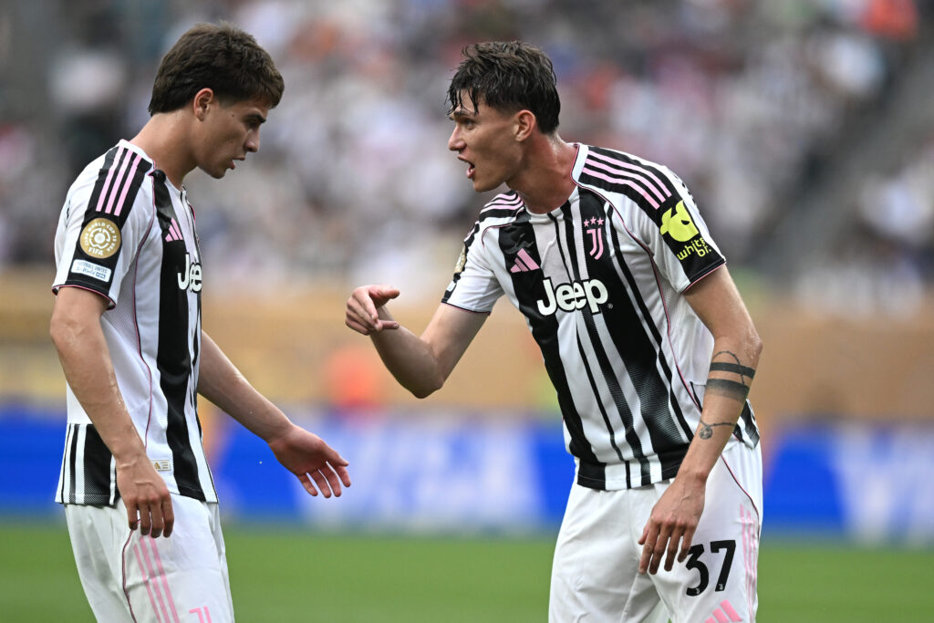 Kenan Yildiz and Nicolo Savona playing for Juventus