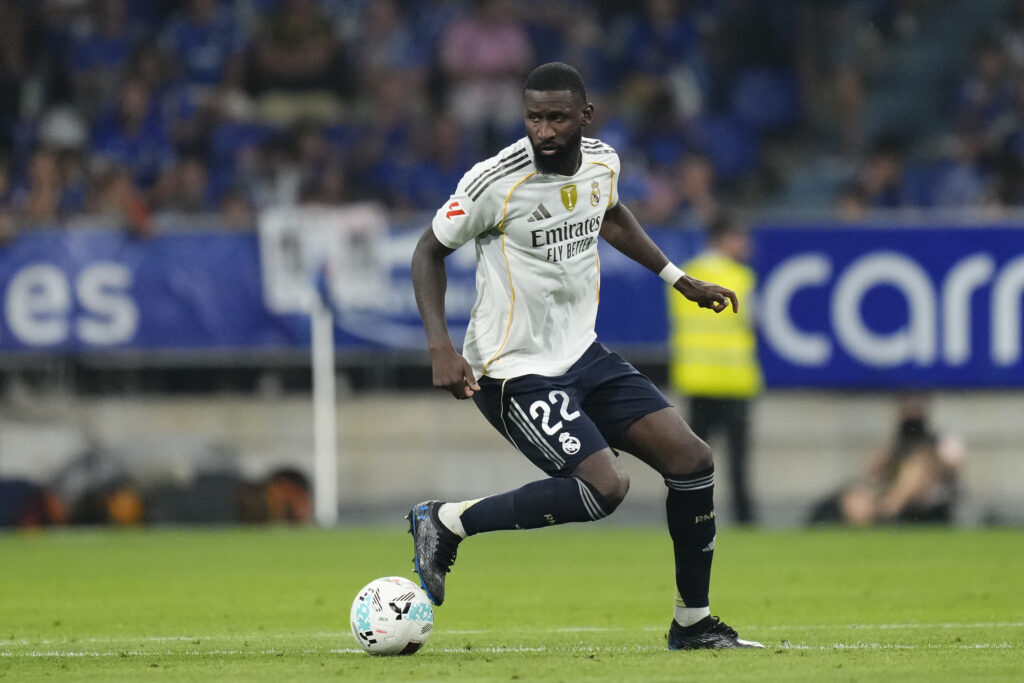 Real Madrid defender Antonio Rudiger in possession