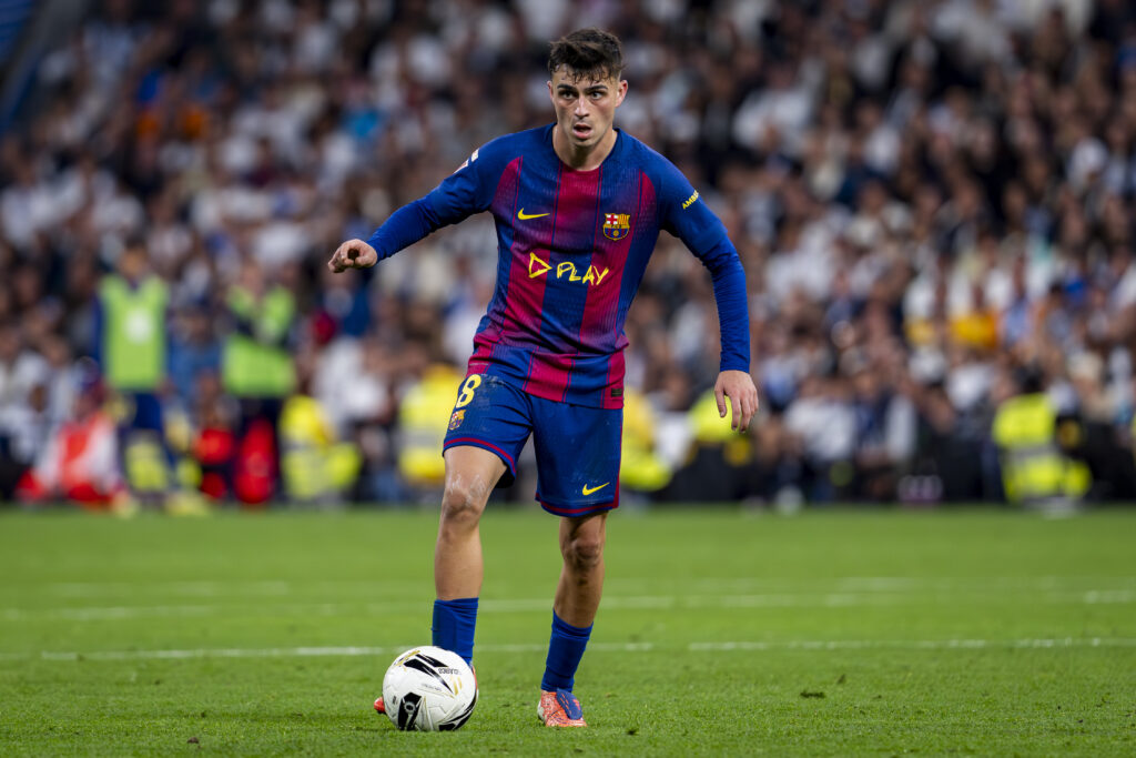 Barcelona midfielder Pedri on the ball