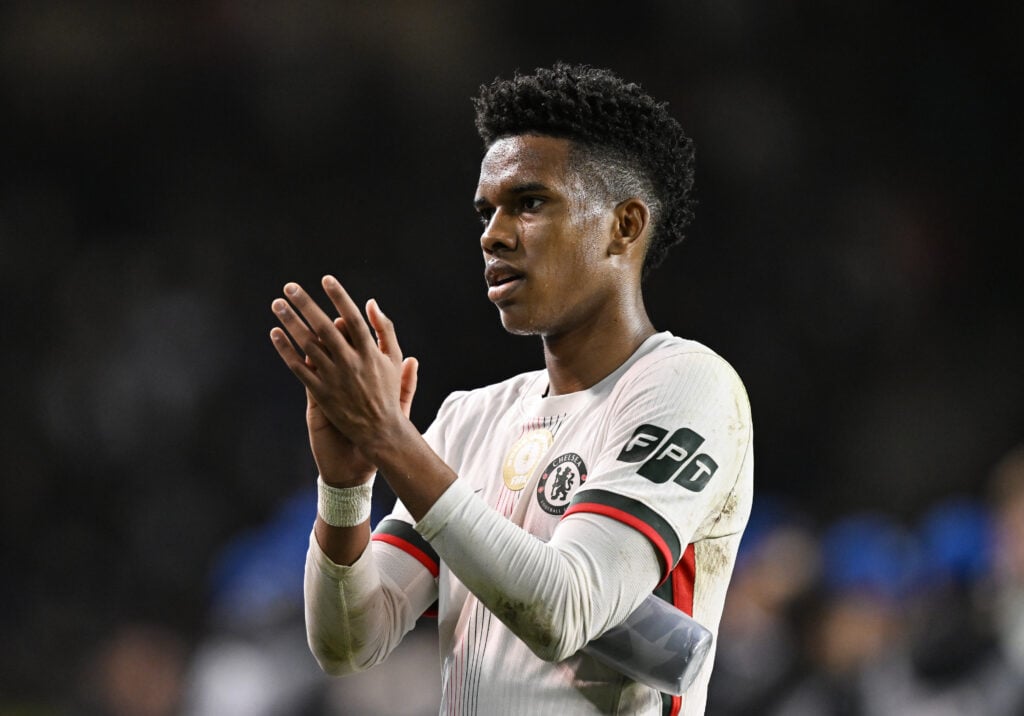 Chelsea winger Estevao Willian clapping