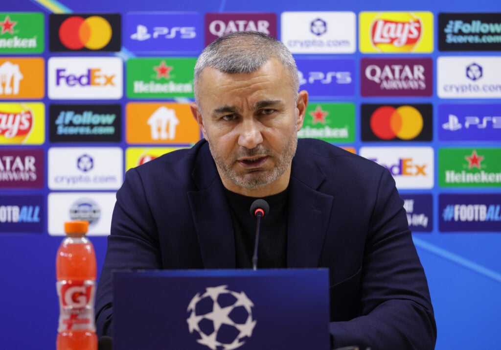 Qarabag manager Gurban Gurbanov at press conference