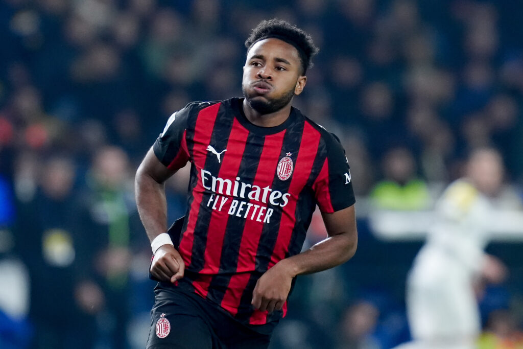 Christopher Nkunku playing for AC Milan