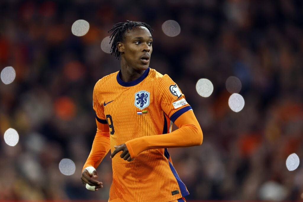 Emanuel Emegha looks on during FIFA 2026 World Cup QualifierNetherlands v Lithuania
