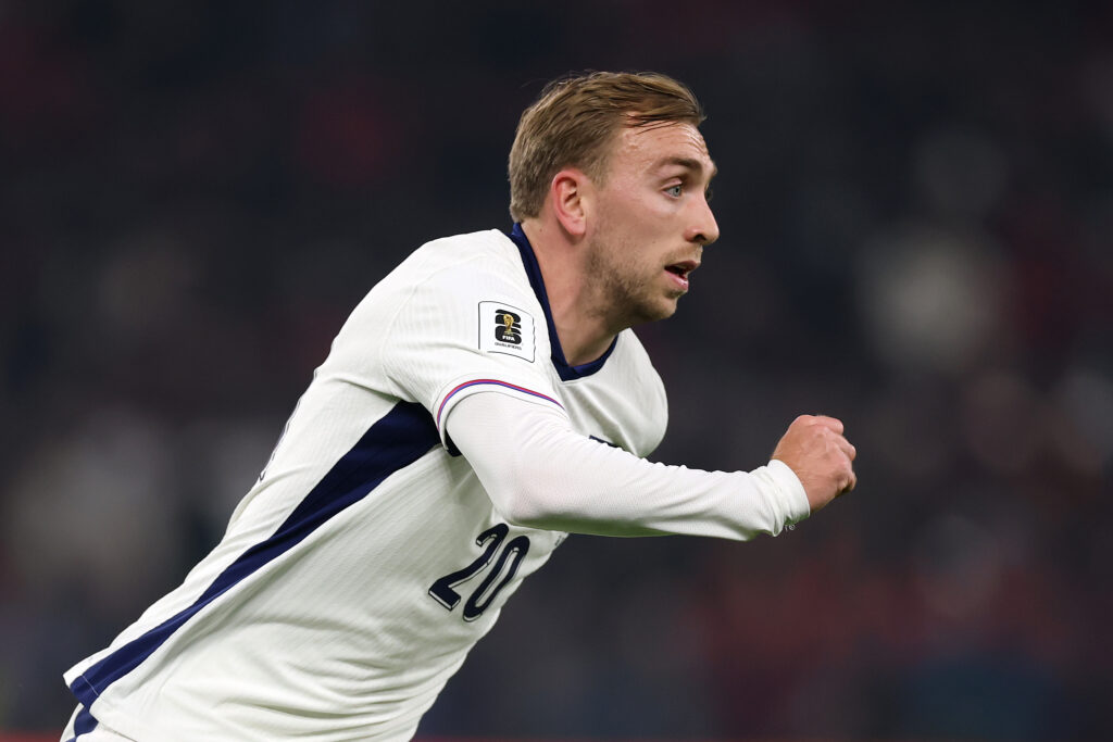 England forward Jarrod Bowen running