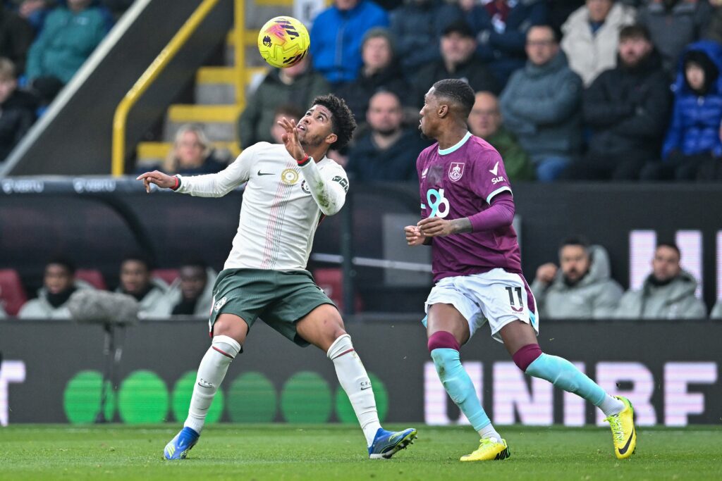 Chelsea midfielder Andrey Santos with the ball