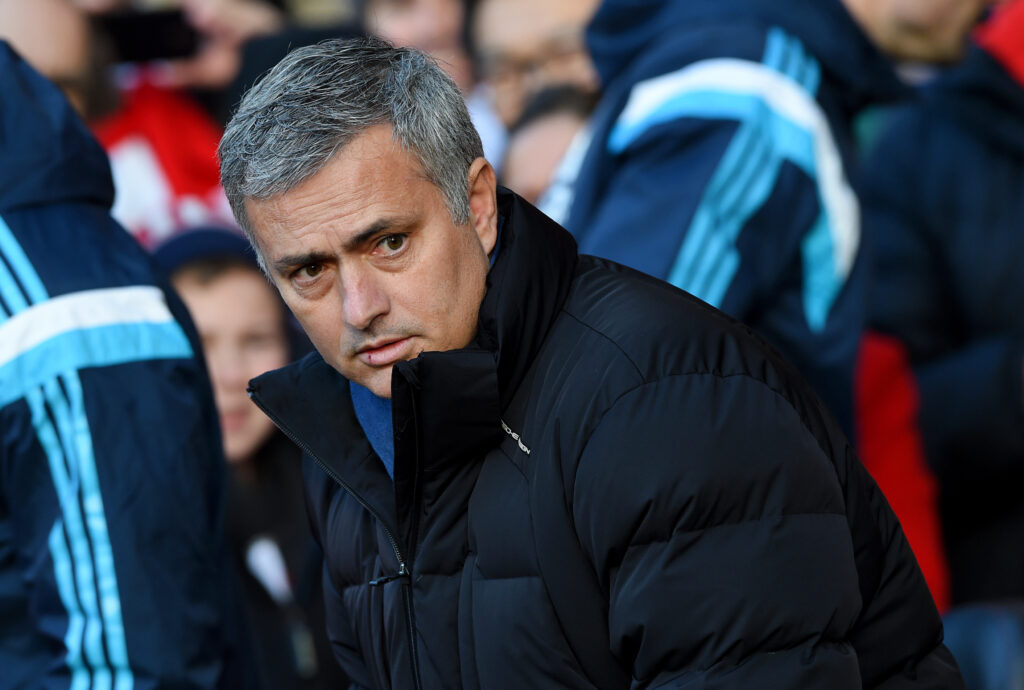 Chelsea manager Jose Mourinho in dugout