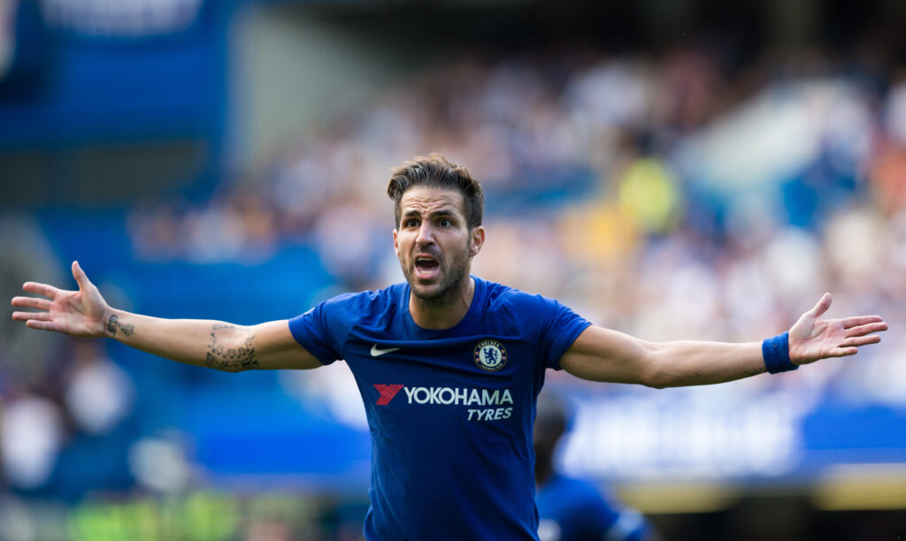 Cesc Fabregas shown red card against Burnley