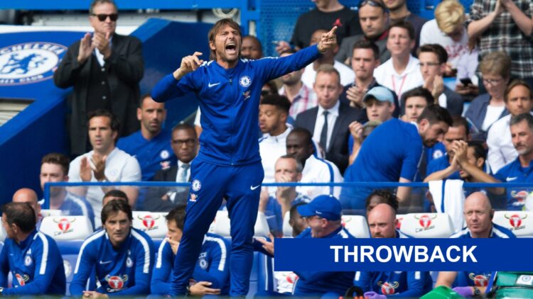 Antonio Conte during Chelsea's loss to Burnley in the Premier League