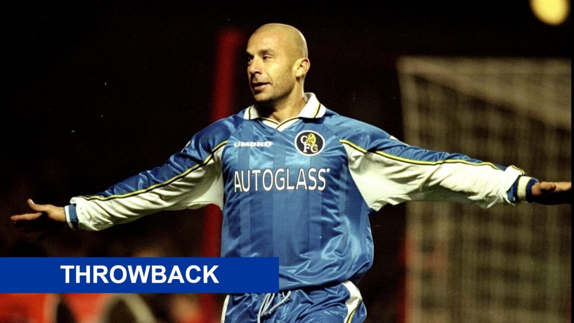 Gianluca Vialli playing for Chelsea