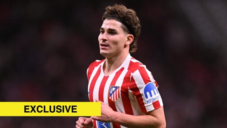 Julian Alvarez playing for Atletico Madrid