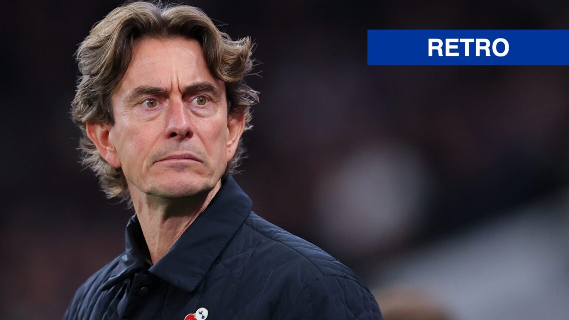 Tottenham manager Thomas Frank looking focused