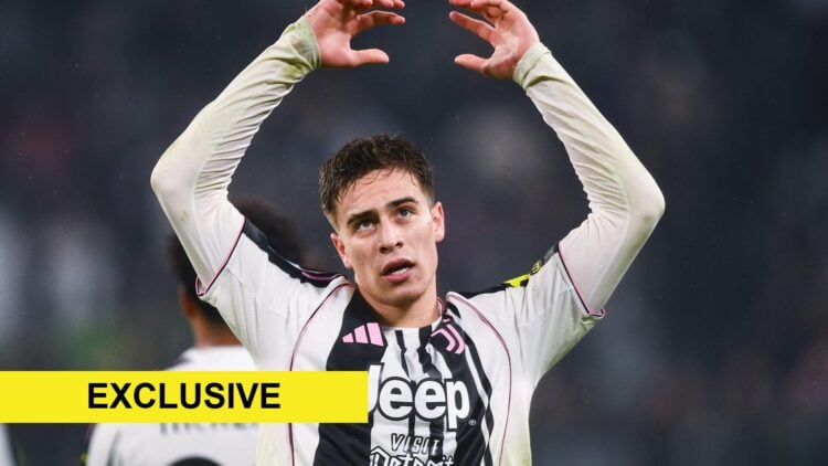 Kenan Yildiz celebrates during Juventus FC v Udinese Calcio - Serie A