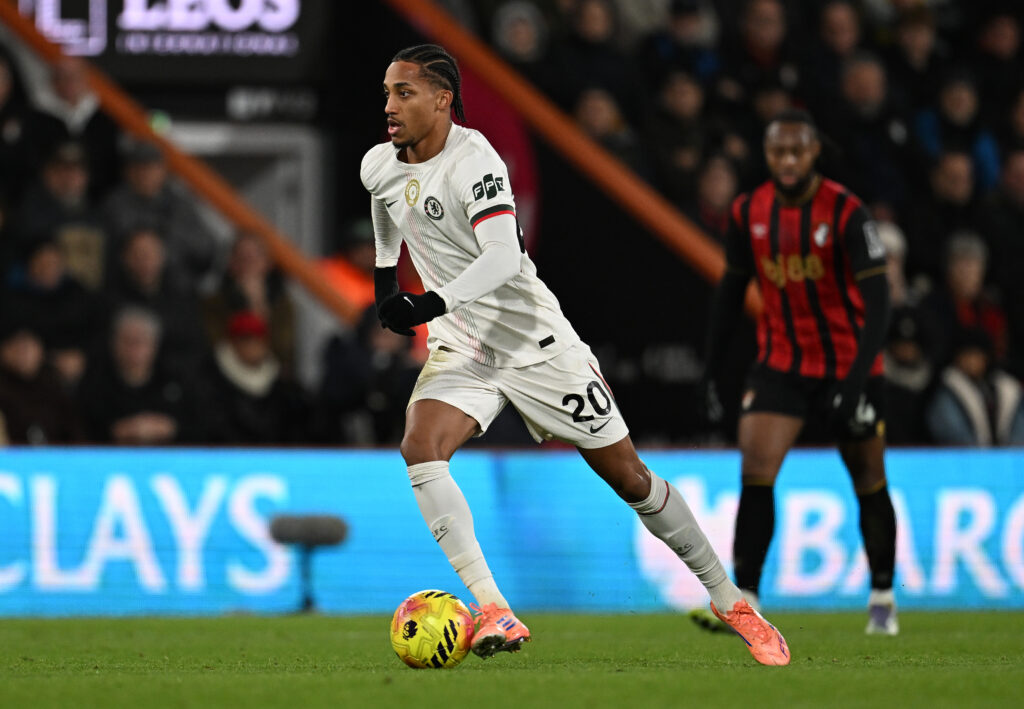 Joao Pedro of Chelsea runs with the ball