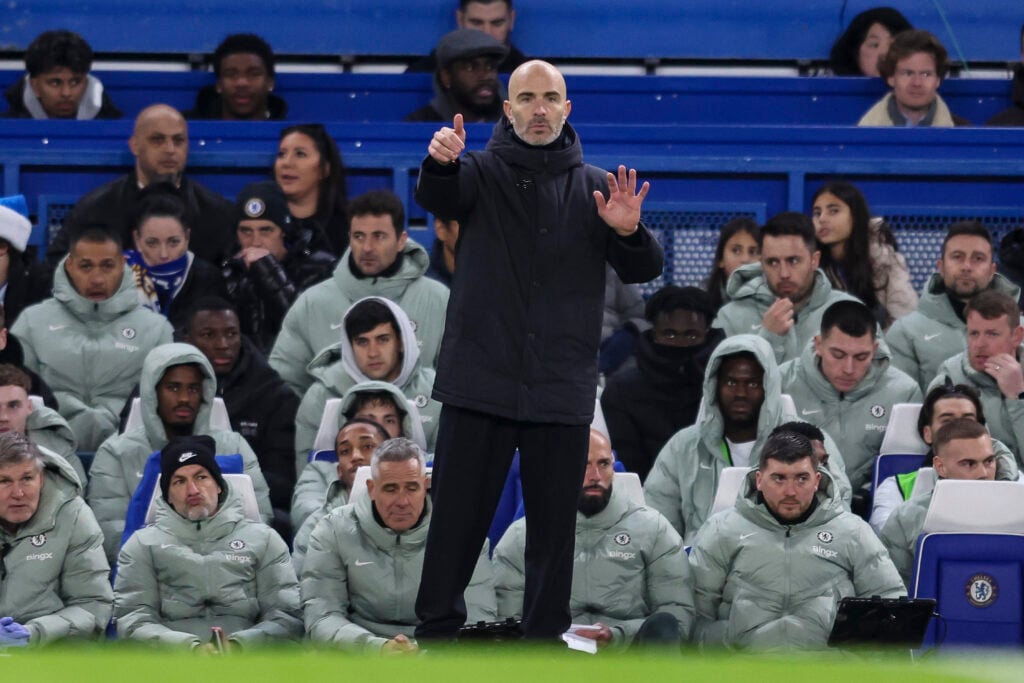 Head Coach Enzo Maresca of Chelsea during the Premier League match between Chelsea and Everton