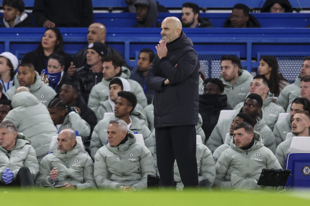 Head Coach Enzo Maresca of Chelsea during the Premier League match between Chelsea and Everton