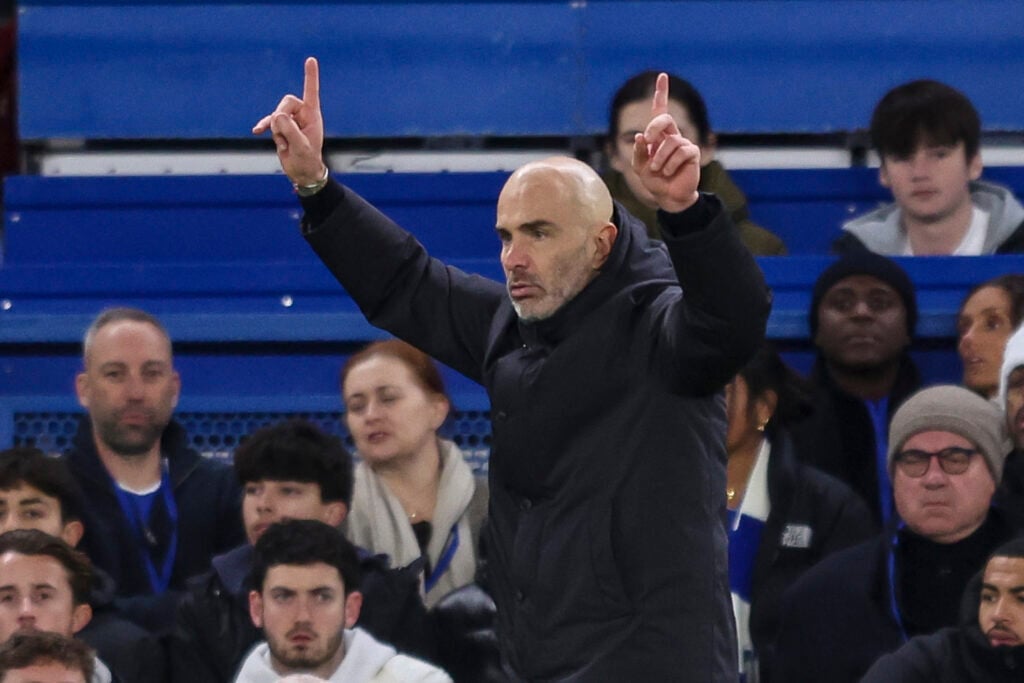Head Coach Enzo Maresca of Chelsea during the Premier League match between Chelsea and Everton