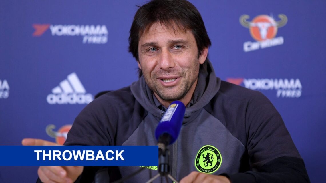 Antonio Conte attends Chelsea press conference