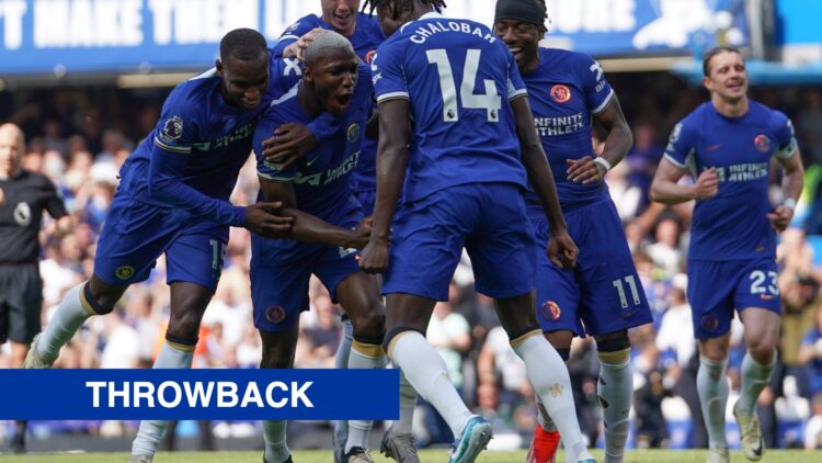 Chelsea's Moises Caicedo celebrates scoring