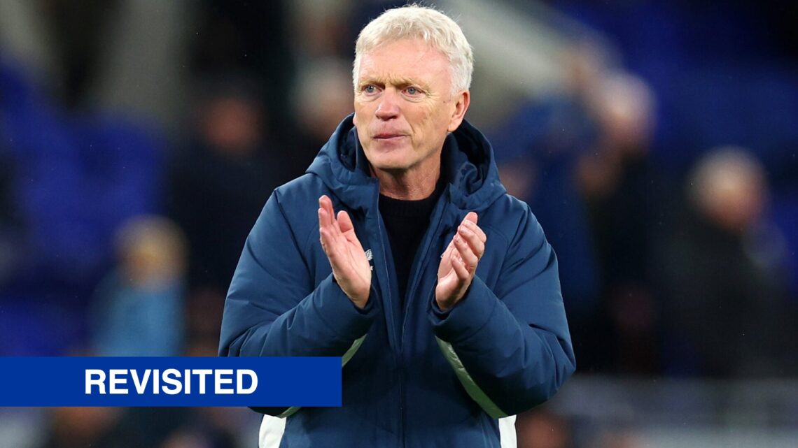 Everton manager David Moyes applauds the supporters