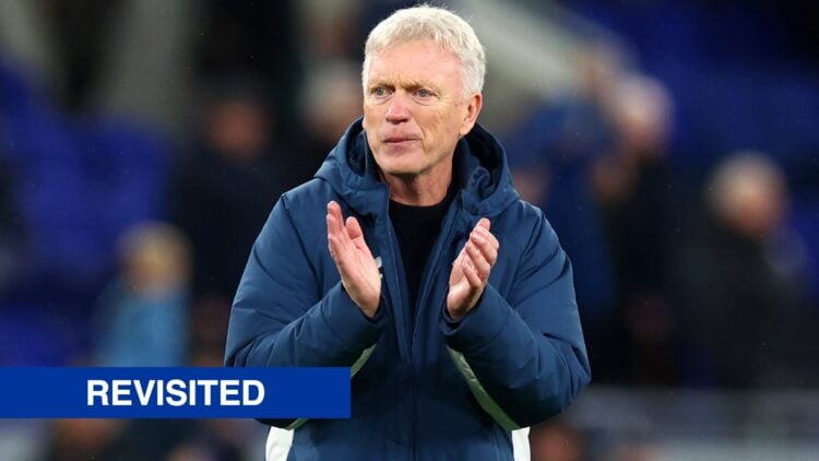 Everton manager David Moyes applauds the supporters