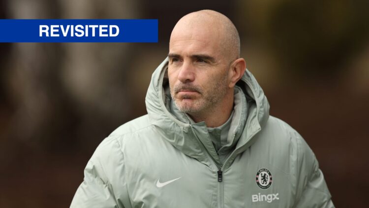 Enzo Maresca, manager of Chelsea FC looks on during a training session