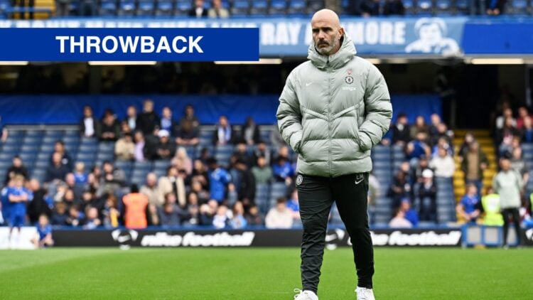 Enzo Maresca, Manager of Chelsea, looks on
