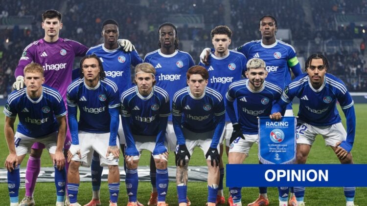 Racing Club de Strasbourg squad poses for team photo