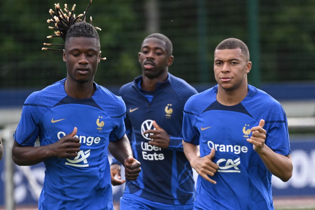Eduardo Camavinga, Ousmane Dembele, Kylian Mbappe