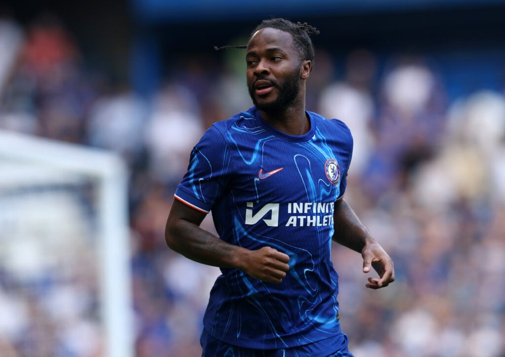 Raheem Sterling in Chelsea action.