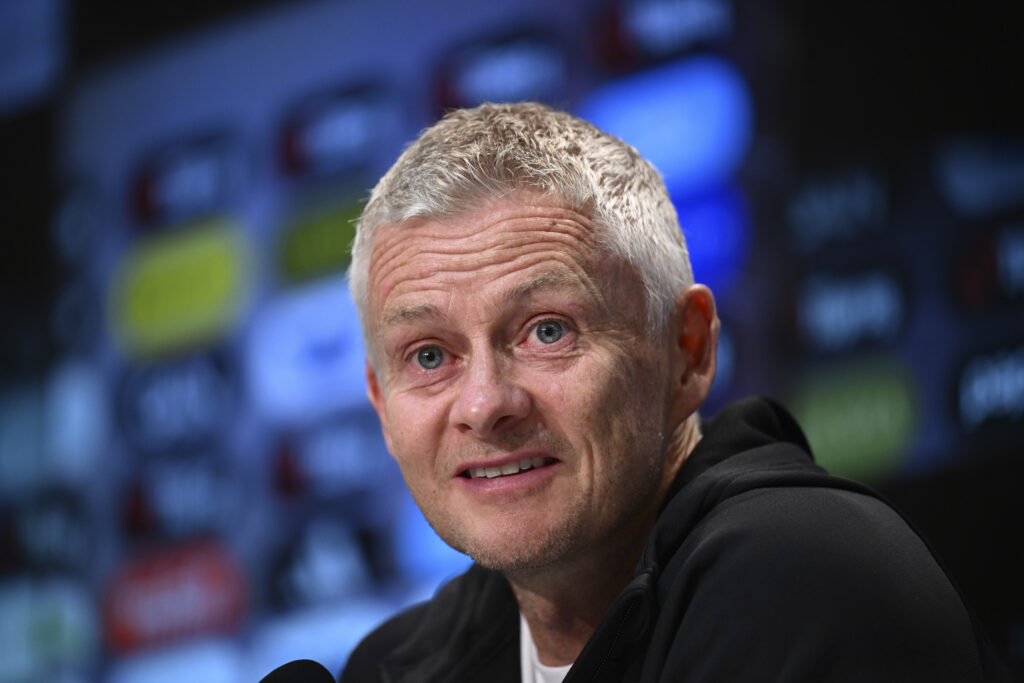 Head Coach of Besiktas Ole Gunnar Solskjaer speaks during a press conference