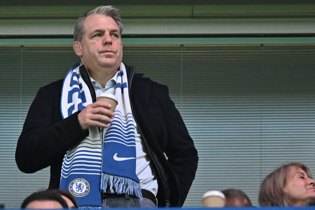 Todd Boehly, Co-owner and chairman of Chelsea during the Premier League match between Chelsea and Arsenal at Stamford Bridge