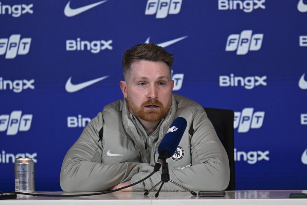 U21 Head Coach Calum McFarlane of Chelsea during a press conference