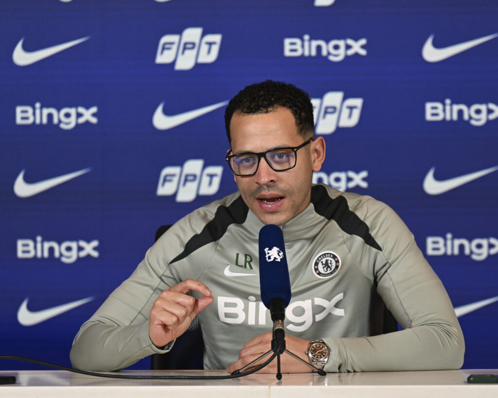 Head Coach Liam Rosenior of Chelsea during a press conference