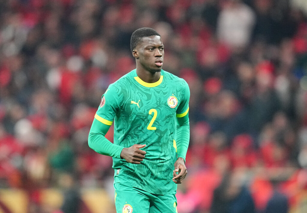 Senegal defender Mamadou Sarr in action