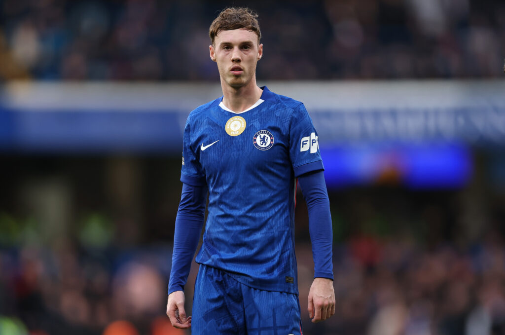 Cole Palmer of Chelsea reacts during the Premier League match between Chelsea and Brentford