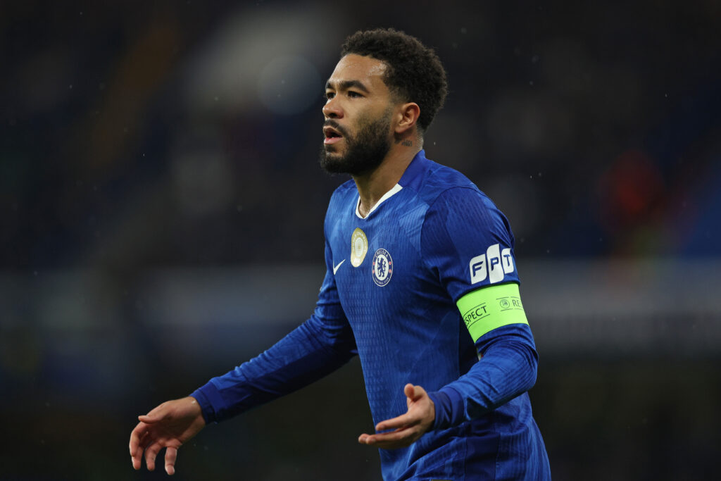 Reece James of Chelsea during the UEFA Champions League 2025/26 League Phase MD7 match between Chelsea FC and Pafos FC