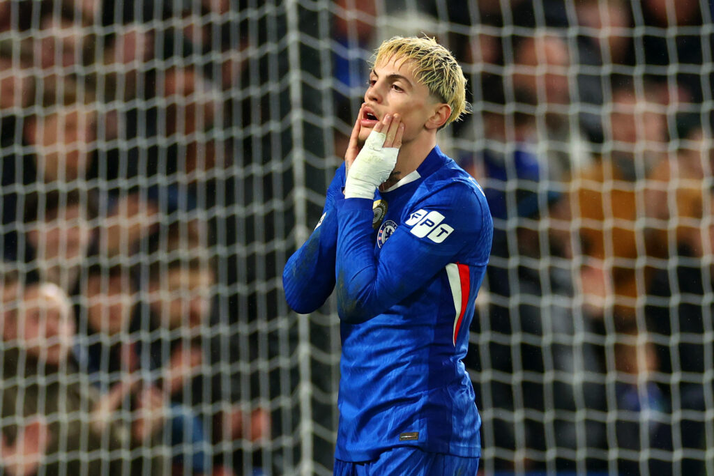 Alejandro Garnacho of Chelsea reacts