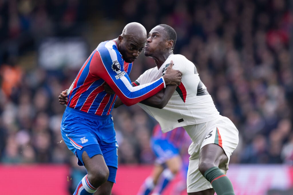Trevoh Chalobah battles with Jean-Philippe Mateta