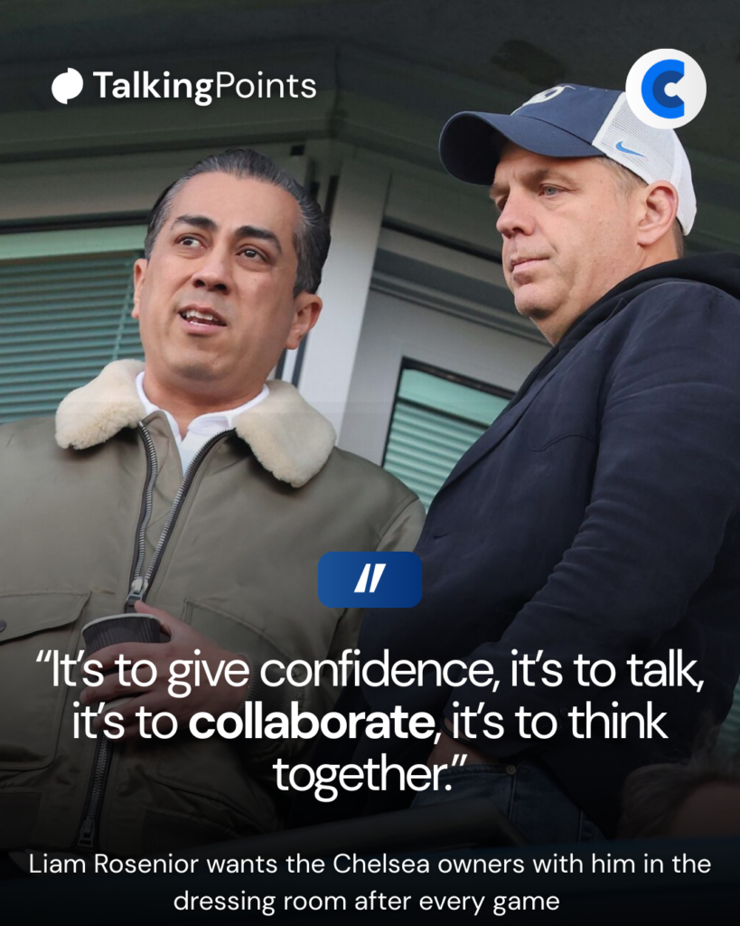 Liam Rosenior wants the Chelsea owners involved