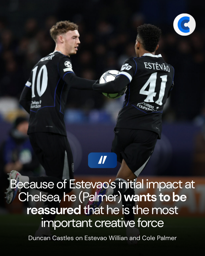 Cole Palmer unhappy with Estevao Willian